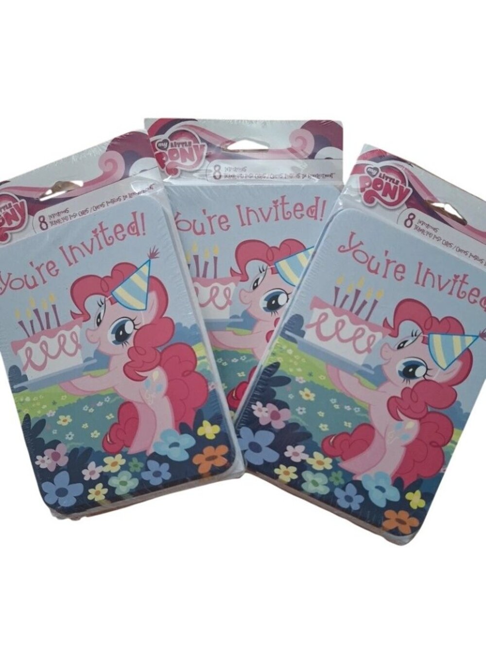 My Little Pony Party Invitations 3 Set Pinkie Pie 8 Count DesignWare